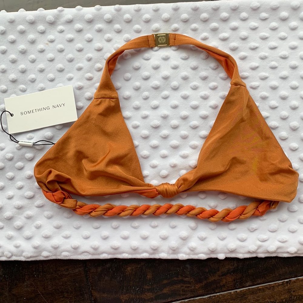 Something navy bikini top XS - Twist two tone bikini top
